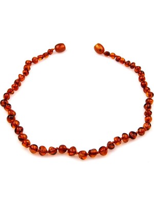 Platin Store Pilatin  kehribar Bebek Kolyesi 587 Koyu Bej Zeyd