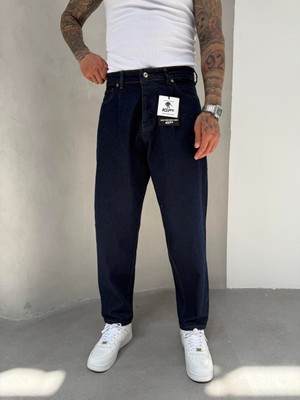 KağanKY Koyu Lacivert Ballon Fit Boyfriend Jean