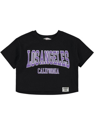 Civil Girls Los Angeles Baskılı 2-5 Yaş Tişört - Siyah 2-3 Yaş