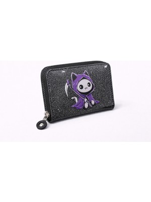 Uccello Kız Çocuk Simli Fermuarlı Cüzdan – Kartlık ve Bozuk Paralı Bölmeli