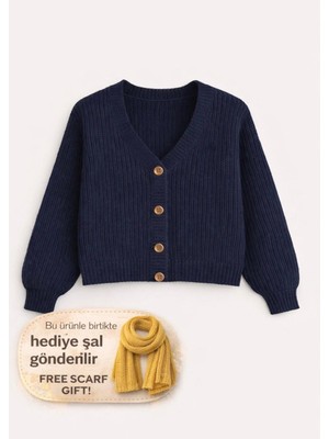 Yuga Knitting Kadın Basic Günlük Düğmeli Örgü Hırka