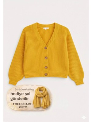 Yuga Knitting Kadın Basic Günlük Düğmeli Örgü Hırka