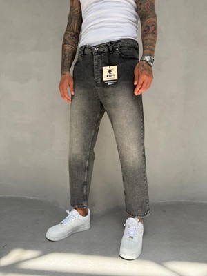 KağanKY Füme Yıkamalı Likralı Boyfriend Jean
