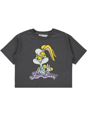 Lola Bunny 6-9 Yaş Tişört - Gri 8-9 Yaş