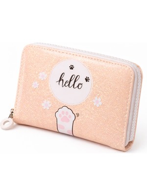 Uccello Kız Çocuk Simli Fermuarlı Cüzdan – Kartlık ve Bozuk Paralı Bölmeli