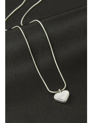 Marsilyan Kalp Sedef Talı Kolye