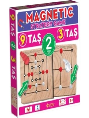 Platin Store Pilatin 1531549 Manyetik Strateji Oyunları 9 Taş+3 Taş Zeyd