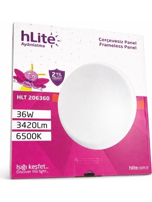 Hlite 36W Ayarlana Bilir Çerçevesiz   LED Panel