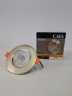 Cata Akik 7 Watt Beyaz Işık Saten Kasa LED Spot 6500K CT5252