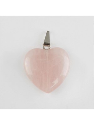 Marsilyan Pembe Kuvars Kalpli Doğaltaş Kolye Ucu