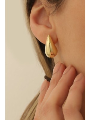 Normadia 925 Ayar Gümüş Italyan Gözyaşı Damlası Küpe, Şık ve Zarif Tasarım