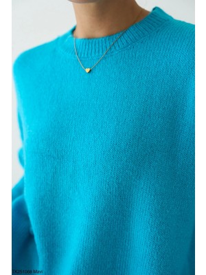 Cemo Bisiklet Yaka Oversize Triko Kazak