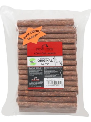 Hepta Collection Esca Food Munchy Çubuk Dana Ciğerli 12 Santimetre 100'LÜ Köpek Ödül Maması