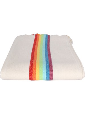 Mumu Peştemal Gökkuşağı Tasarım Bambu Pamuk Peştemal