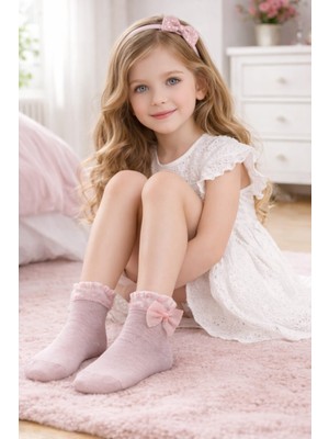 Gigi Giyim Fiyonklu Kız Çocuk Soket Çorap