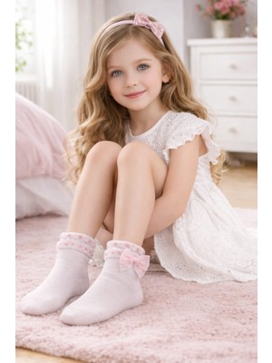 Gigi Giyim Fiyonklu Kız Çocuk Soket Çorap