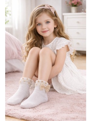 Gigi Giyim Fiyonklu Kız Çocuk Soket Çorap