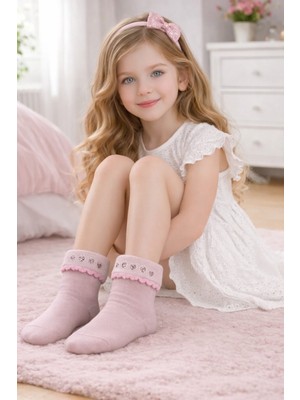 Gigi Giyim Taşlı Kıvrık Soket Kız Çocuk Çorap