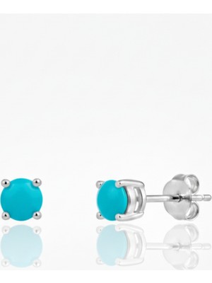 Normadia 925 Ayar Gümüş Turkuaz Taşlı Küpe, Şık ve Zarif Tasarım