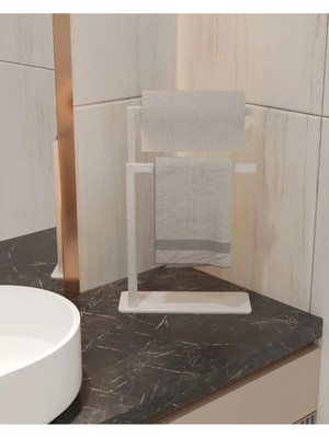 Deyido Havluluk Tezgah Set Üstü Kağıt El Havluluğu Ev Banyo Düzenleyici Paslanmaz Döküm Devrilmez Ev Dizayn