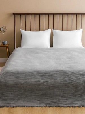 LC Waikiki Mavi Çift Kişilik Pamuklu Yatak Örtüsü  (S6)