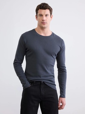 LC Waikiki Bisiklet Yaka Uzun Kollu Erkek Tişört  (S6)