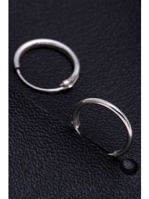 Normadia Kadın Gümüş Halka Küpe Menteşeli 14 Mm, Şık ve Zarif Tasarım