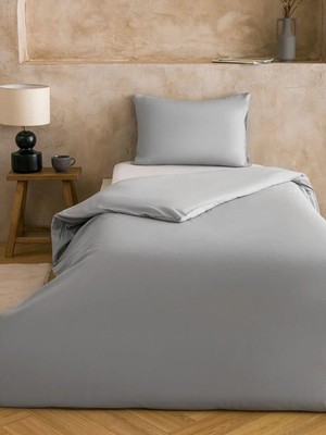 LC Waikiki Gri Basic Tek Kişilik Nevresim Seti  (S6)