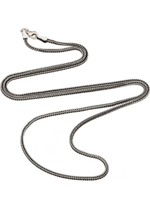 Fumeyabi Gümüş 2 mm Tilki Kuyruğu 55 cm Zincir