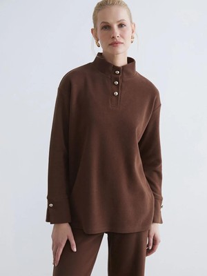 LC Waikiki Dik Yaka Kadın Sweatshirt Tunik  (S6)