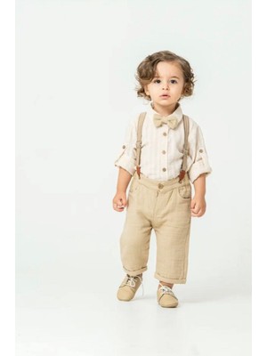 Cocosiss Erkek Bebek Çizgili Gömlek 2’li Takım | 6–9–12–18 Ay