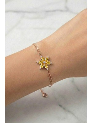 Çekirdek Jewelry 925 Ayar Gümüş Lotus Çiçeği Bileklik