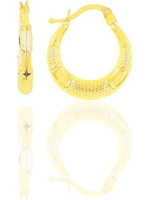 Normadia Gümüş Desenli Şarnel Küpe, Zarif ve Şık Takı Tasarımı