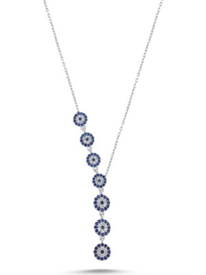 Silverons Taşlı Sallantılı Y Kolye