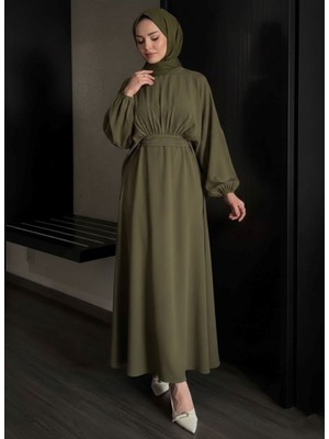 Foremia Bağlamalı Ikili Elbise-Haki