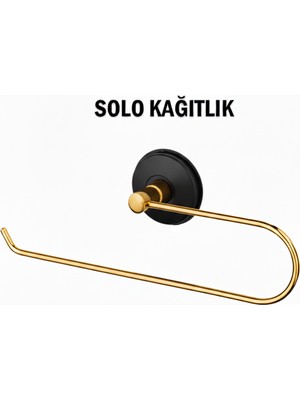 Tesitay Solo Havluluk Siyah Gold Renk