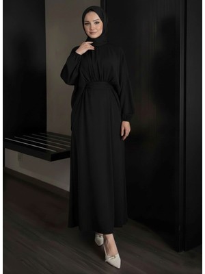 Foremia Bağlamalı Ikili Elbise-Siyah
