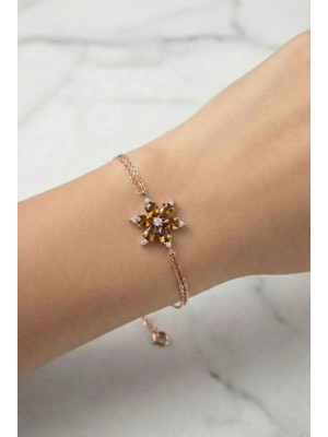 Çekirdek Jewelry 925 Ayar Gümüş Lotus Çiçeği Bileklik