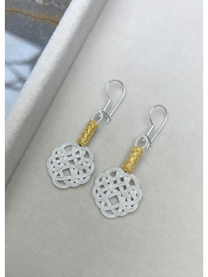 Normadia Ince Kazaziye Örgü Gümüş Küpe, Zarif ve Şık Takı Seçeneği