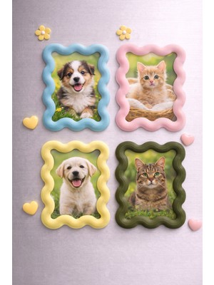 4'lü Set Mini Çerçeve Buzdolabı Magneti