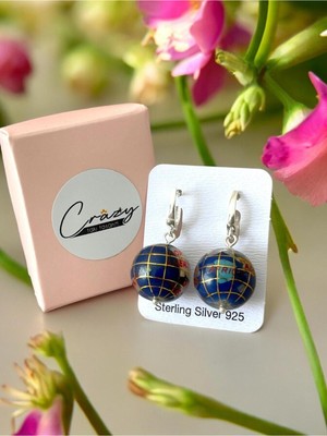 Normadia Lapis Taşlı 925 Ayar Gümüş Küpe, Şık ve Zarif Takı Seçeneği