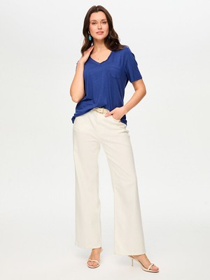 Faik Sönmez V Yaka Kısa Kollu T-Shırt S26TSH004