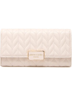 Pierre Cardin Kadın Cüzdan Bej – Deri, Şık Tasarım, Geniş Kart Bölmeli, Çok Gözlü 06PC24K2007