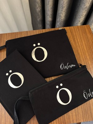 Elissydesign Kişiye Özel Isim Baskılı Çanta,kalemlik,defter Set