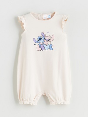 Lc Waikiki Yeni Sezon Angel & Stitch Baskılı Kız Bebek Tulum