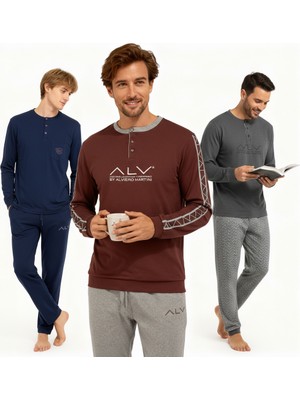 Bonbon Erkek Pamuklu 3 Adet 2'li Pijama Takımı BB2233