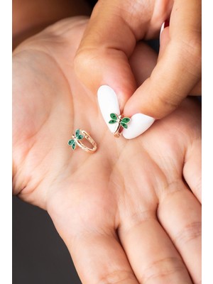 Normadia Mineli Yusufçuk Figürlü Gümüş Çocuk Küpesi, Klipsli, 2-6 Yaş