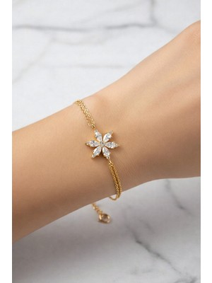 Çekirdek Jewelry 925 Ayar Gümüş Lotus Çiçeği Bileklik