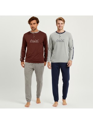 Bonbon Erkek Pamuklu Bohçalık Ve Çeyizlik 2 Adet 2'li Pijama Takımı BB2225