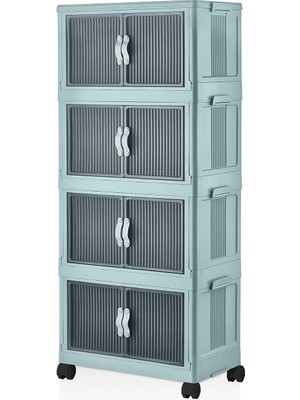 Braventa Collection Katlanabilir Modüler Dolap 4 Lü 54 cm x 31,7 cm x 127 Cm,